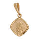 Pendente medaglietta quadrata angioletto oro giallo 750/00 0,75 gr s1