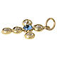 Colgante oro 18 k cruz strass redondos 1,1 gr s2