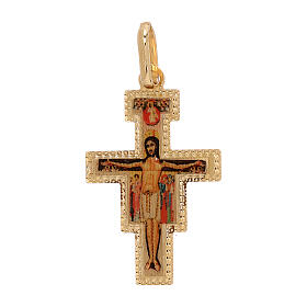 Pendente Croce San Damiano oro 18 kt 1 gr