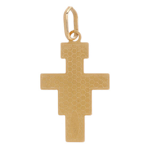 Pendente Croce San Damiano oro 18 kt 1 gr 2