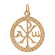 Wisiorek Monogram Chrystusa, złoto 18k, 2,15 g s1