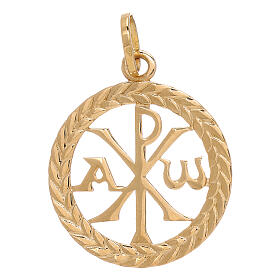 Pendant in 750/00 yellow gold, Peace 2.85 g