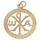 Pendant in 750/00 yellow gold, Peace 2.85 g s3