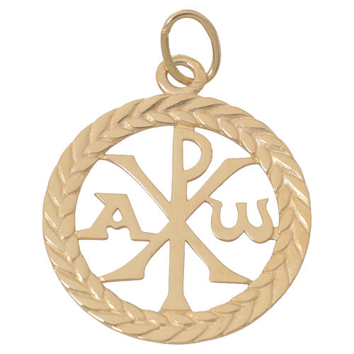Chi Rho pendant 750/00 yellow gold 2.85 gr | online sales on HOLYART.com