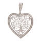 Heart shaped pendant Tree of Life 750/00 white gold 1.5 gr s2