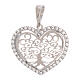 Heart-shaped pendant, Tree of Life, in 18K gold strass 1.65 g s1
