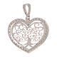 Heart shaped pendant Tree of Life 18-carat gold strass 1.65 gr s2