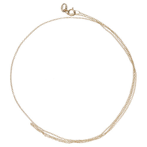 Cable necklace of polished 18K yellow gold, 20 in 2