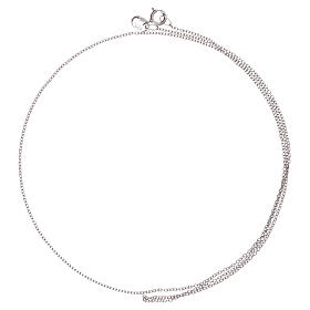Łańcuszek mini rolò, białe złoto 750/00, 50 cm