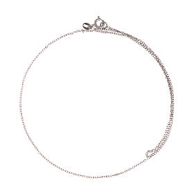 Chain, rolò diamond model, in 18K white gold 42 cm