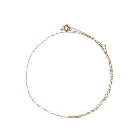 Łańcuszek rolo', żółte złoto 18K diamentowane, 42 plus 3 cm