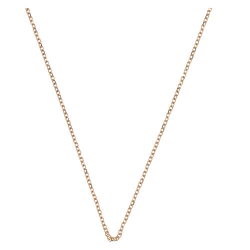 Łańcuszek rolo', żółte złoto 18K diamentowane, 42 plus 3 cm 1