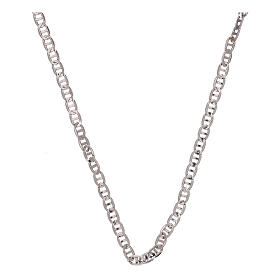 Chain, stud link model, in 750/00 white gold 45 cm