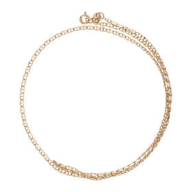 Chain, stud link model, in 18K yellow gold 50 cm