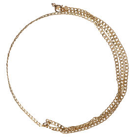 Chain, gourmette model, in 750/00 yellow gold 50 cm