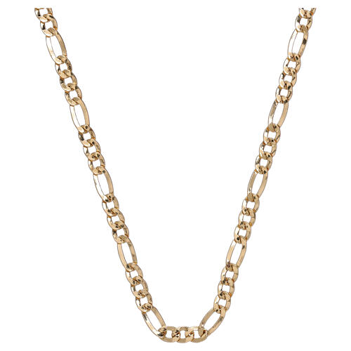 Łańcuszek figaro trzy plus jeden, żółte złoto 18k, 50 cm 1
