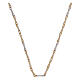 Brass rope necklace chain, bicolour 18K gold, 50 cm s1
