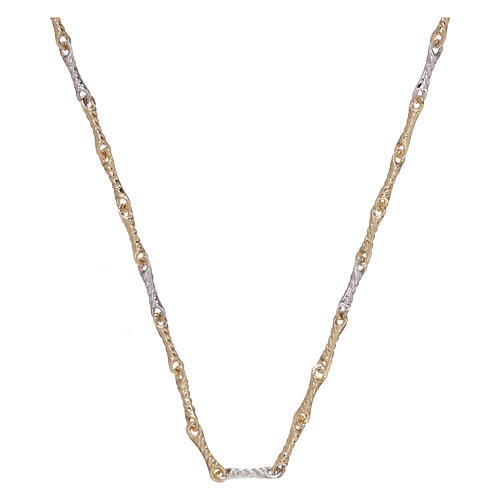 Twisted nail necklace chain in 18-carat yellow gold 19 3/4 in 1