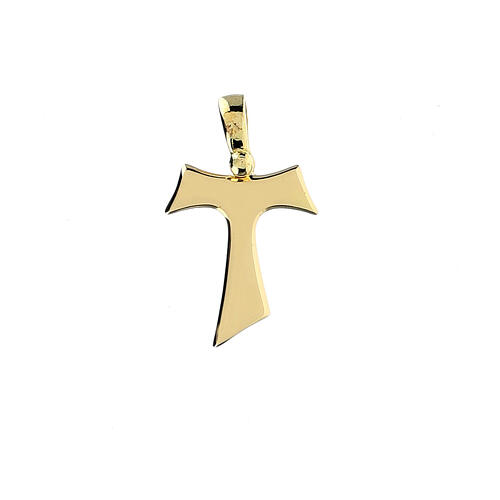Croce Tau oro lucido 18 carati 2,1 gr 1