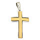 Colgante cruz satinada oro 18 k bicolor cruce central 7,5 gr s1