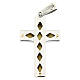 Colgante cruz satinada oro 18 k bicolor cruce central 7,5 gr s2