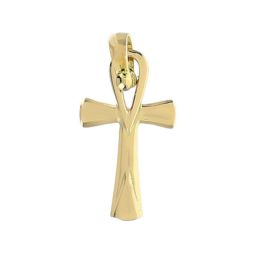 Cross of Life pendant in 18K gold, polished 2.2 g 1