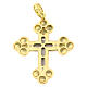 Orthodox cross pendant in 18K gold, bicolour 13 g s2