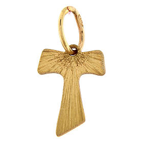 Tau cross pendant 18-carat gold wood effect 0.2 gr