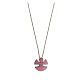 Necklace with pink enammeled Angel, 925 silver s1