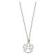 925 silver necklace Glory Angel outline pendant s1