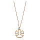 925 rosegold silver necklace with angel pendant s1