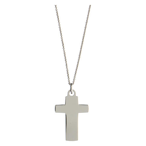 Necklace with big engraved cross, True Love, 925 silver 2