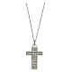 Necklace with big engraved cross, True Love, 925 silver s1