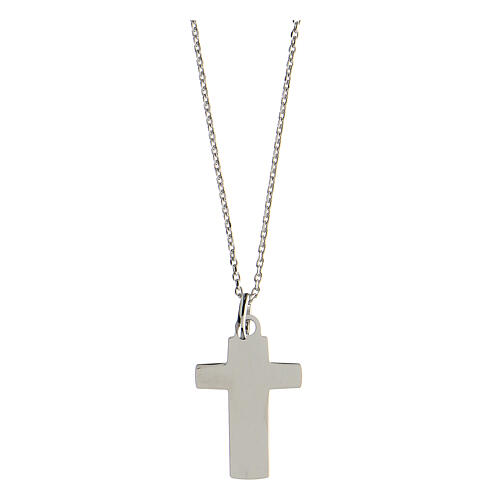 Necklace with medium engraved cross, True Love, 925 silver 2