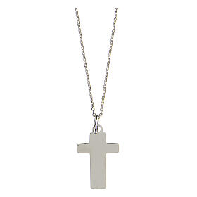 925 sterling silver cross necklace True Love engraved medium