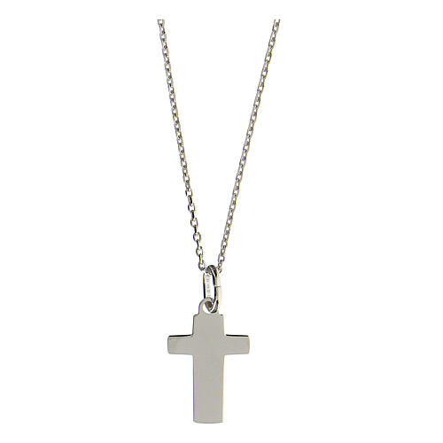 Halskette mit Kreuz aus 925 Silber und eingravierter Phrase Wahre Liebe 2