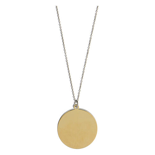 Necklace Ocean of Peace medal in two-tone 925 silver 3