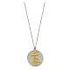 Necklace Ocean of Peace medal in two-tone 925 silver s1