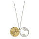 Necklace Ocean of Peace medal in two-tone 925 silver s2