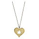 Necklace with gold plated heart pendant, cut-out star, Brilli Amore, 925 silver s1