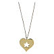 Necklace with gold plated heart pendant, cut-out star, Brilli Amore, 925 silver s2