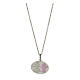 Guardian angel necklace in 925 silver pink enamel s1