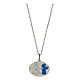 Necklace Angel of God, 925 silver and blue enamel s1