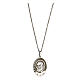 Padre Pio necklace oval medal 925 silver s1