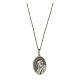 Necklace with Saint John Paul II, oval medal, rhodium-plated 925 silver s1