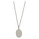 Necklace with Saint John Paul II, oval medal, rhodium-plated 925 silver s2