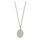 Necklace with Our Lady of Lourdes, oval medal, rhodium-plated 925 silver s2