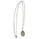 Necklace with Our Lady of Lourdes, oval medal, rhodium-plated 925 silver s3