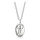 Necklace with Our Lady of Fatima, oval medal, rhodium-plated 925 silver s1