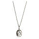 Necklace with Our Lady of Medjugorje, oval medal, rhodium-plated 925 silver s2